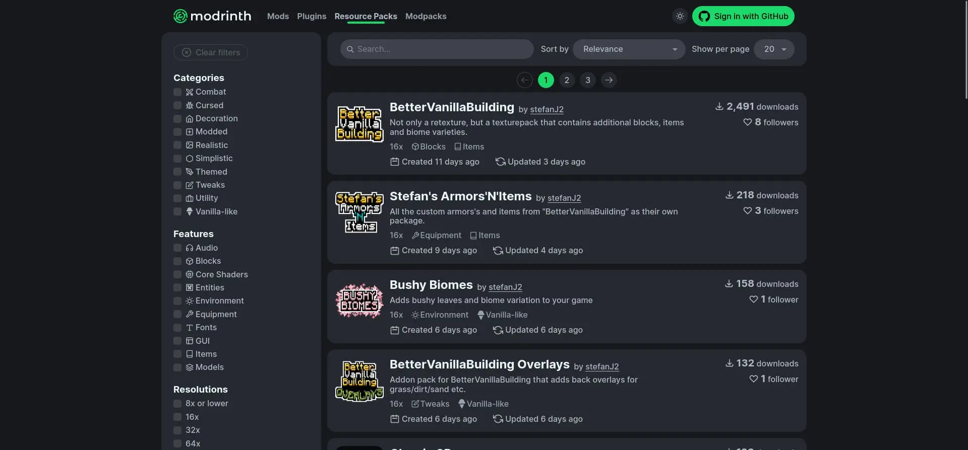 Plugins and Resource Packs now have a home on Modrinth